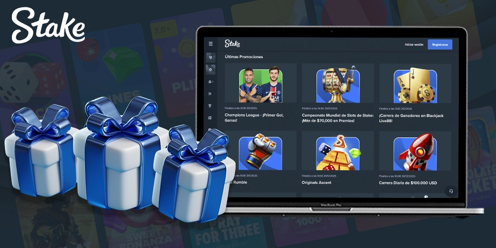Información sobre bonos y promociones de Stake Casino